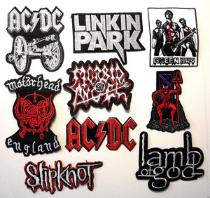 Patch Flicken Bügelbilder ACDC Motor head Green day Linkin Park Slipknot Teufel